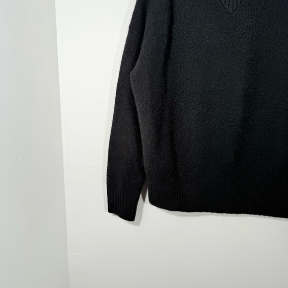 Madewell Dillon Black Wool Blend Mockneck Ribbed Sweater XS NC649 - Picture 4 of 12